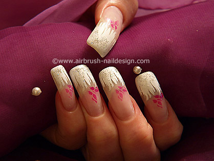 Nailart mit Effektlinien fr Airbrush - Airbrush Nailart Motiv 021