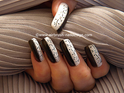 Black and white motive with airbrush colours - Airbrush Motive 042