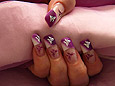  Airbrush Motiv mit Schmetterling Schablonen - Airbrush Nailart Motiv 052